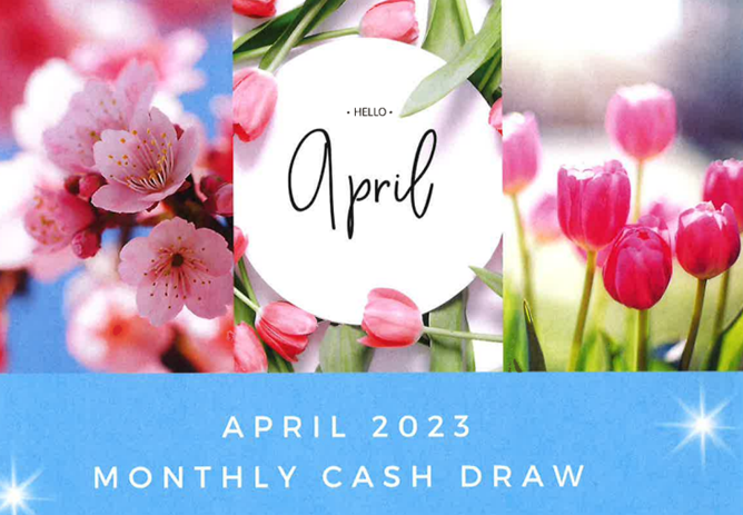 April 2023 Cash Draw Winners