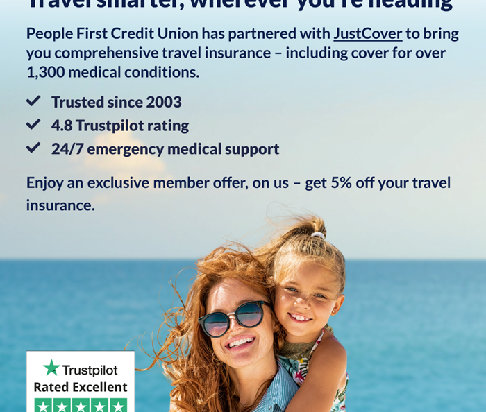 People First Credit Union and JustCover are partnering to offer discounts to help their members save on their travel insurance.