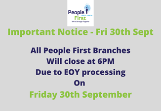 Important Notice Friday 30th Sept