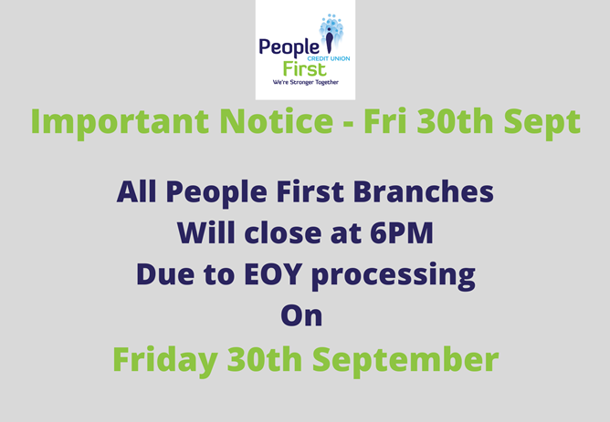 Important Notice Friday 30th Sept