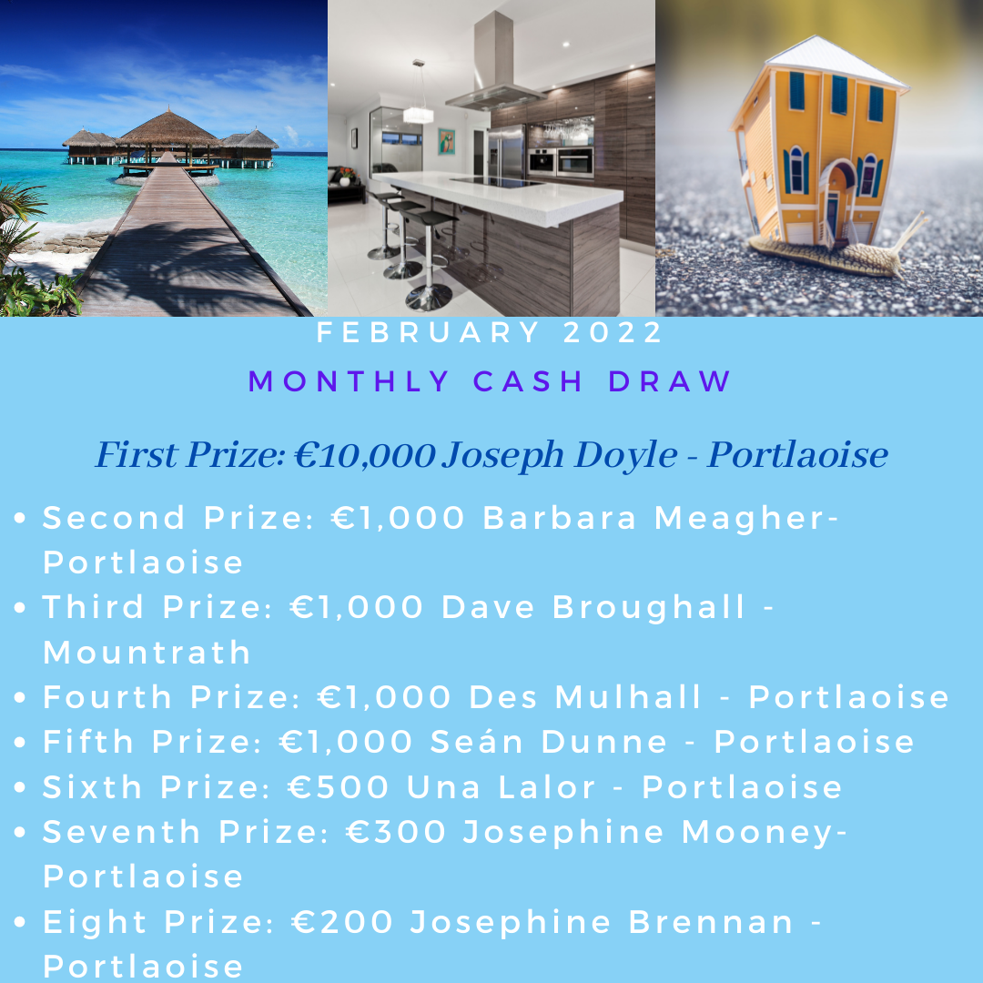 February 2022 Cash Draw Winners